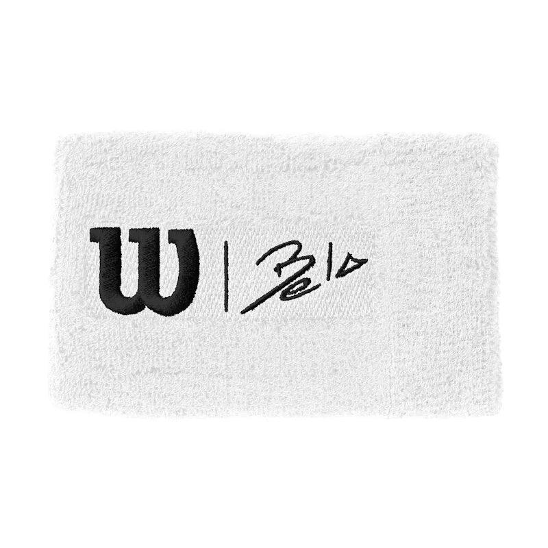 רצועת יד Wilson Bela Extra Wide II White - SmashItPadel.co.il