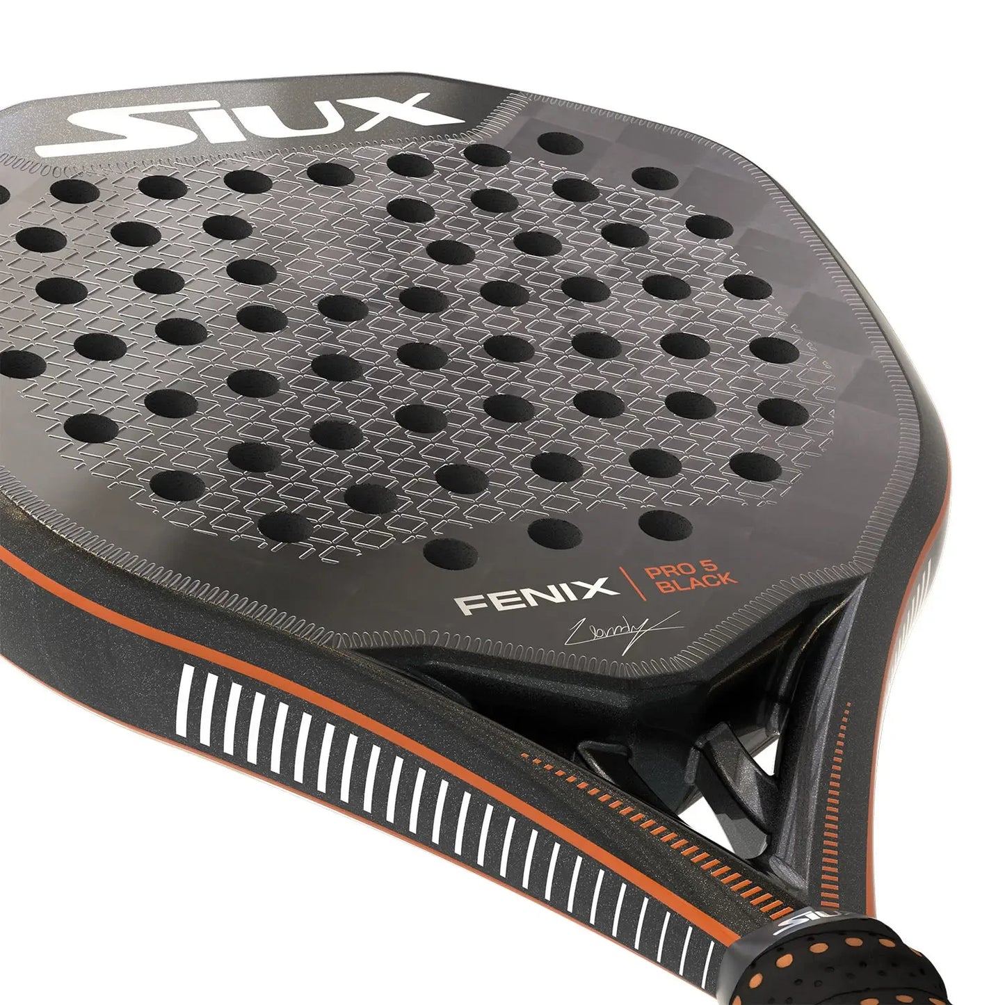 Siux Fenix Pro 5 Black 2025 Leo Augsburger - SmashItPadel.co.il