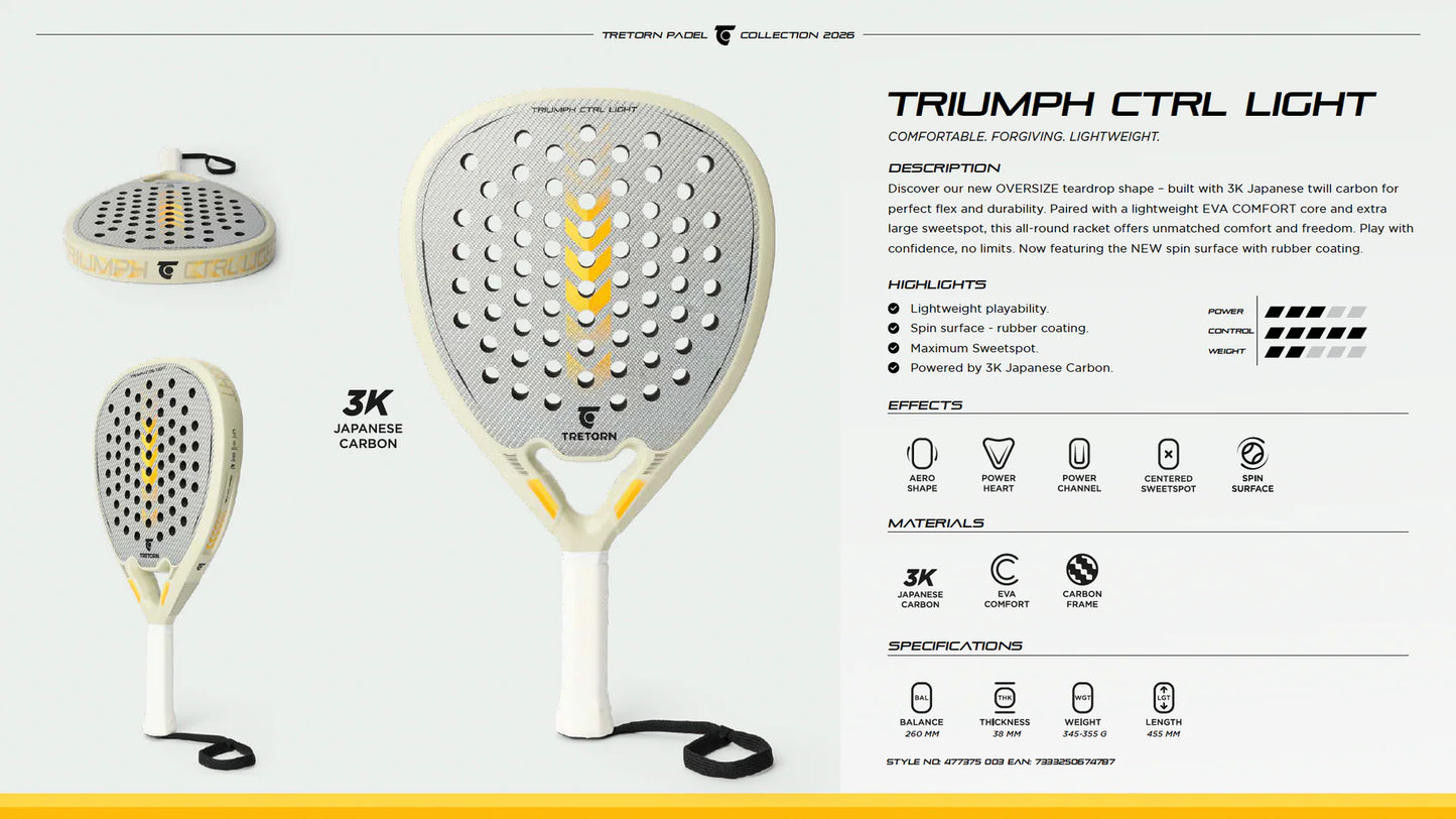 מחבט פאדל Tretorn Triumph Cntrl Light