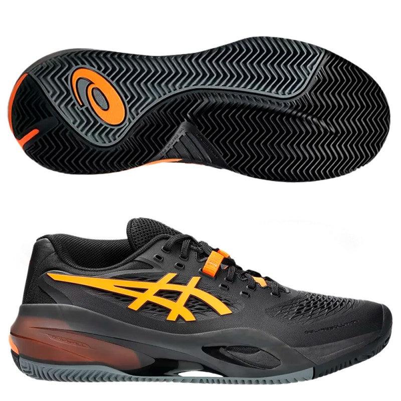 נעלי פאדל Asics Gel Resolution X Clay Black Shocking Orange 2025 - SmashItPadel.co.il