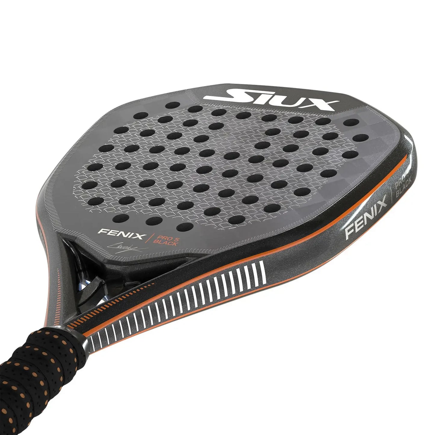 Siux Fenix Pro 5 Black 2025 Leo Augsburger - SmashItPadel.co.il