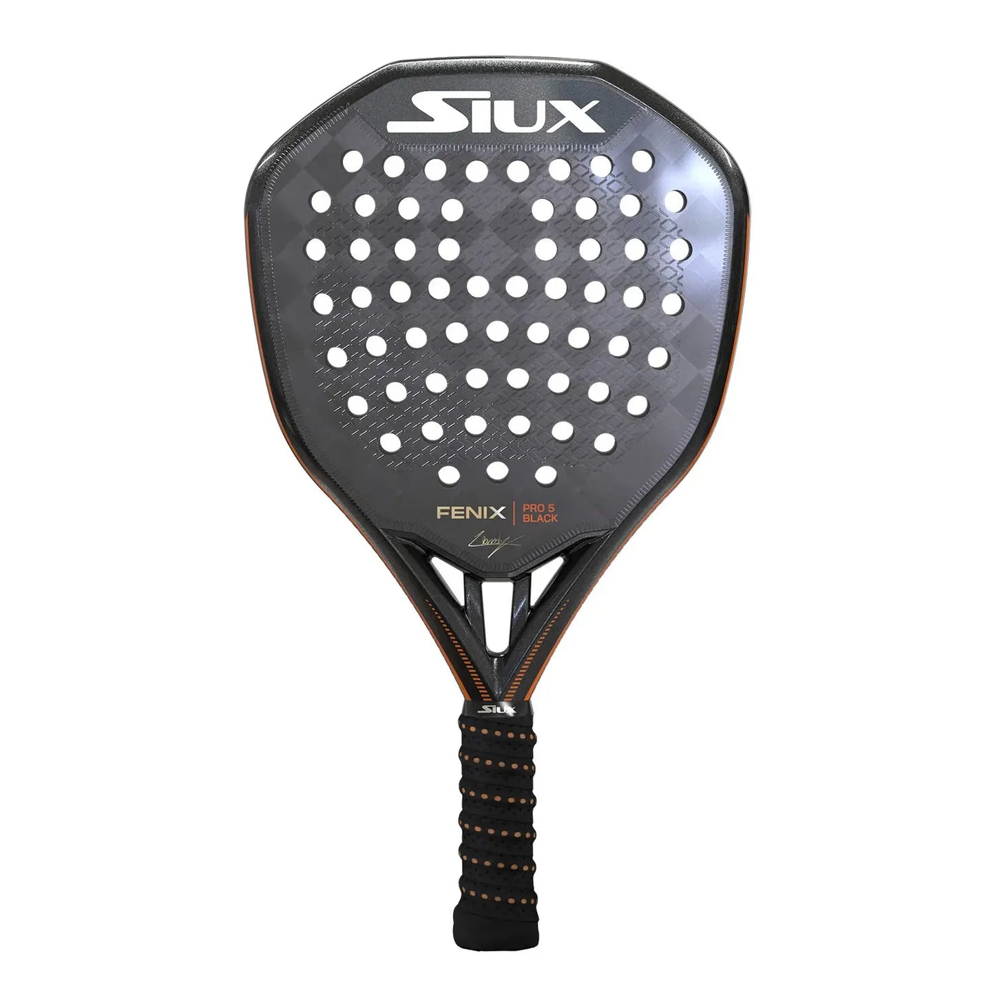 Siux Fenix Pro 5 Black 2025 Leo Augsburger - SmashItPadel.co.il