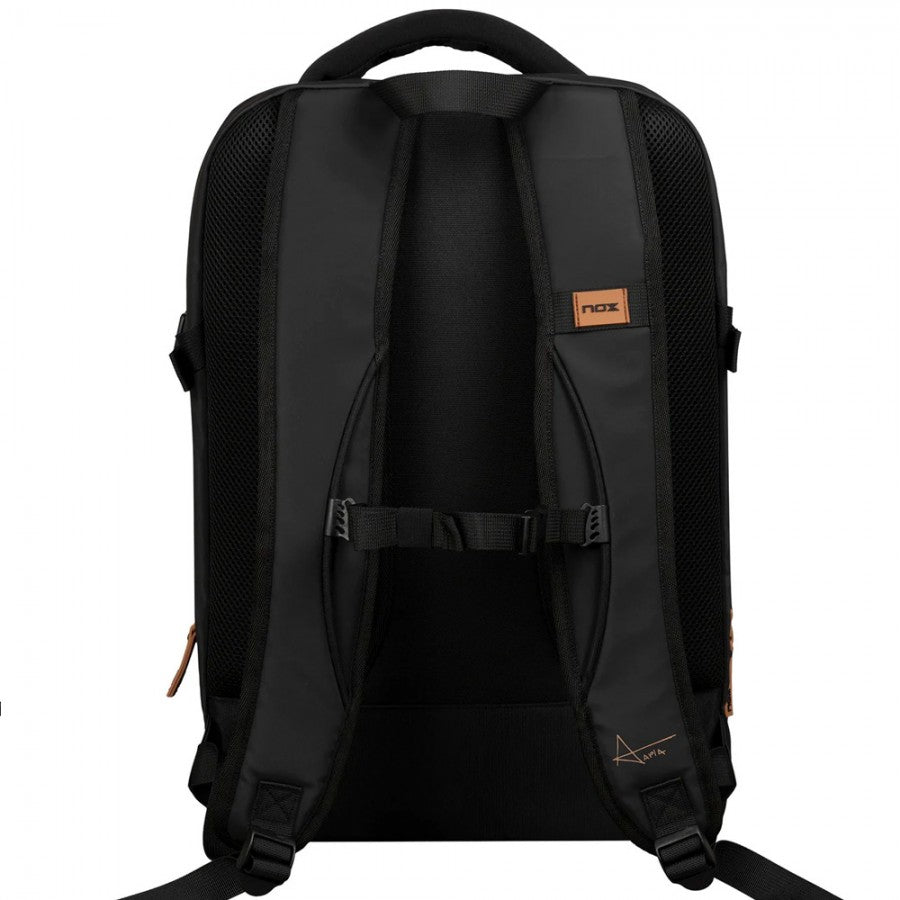 תיק גב Nox Luxury Open Series black brown backpack