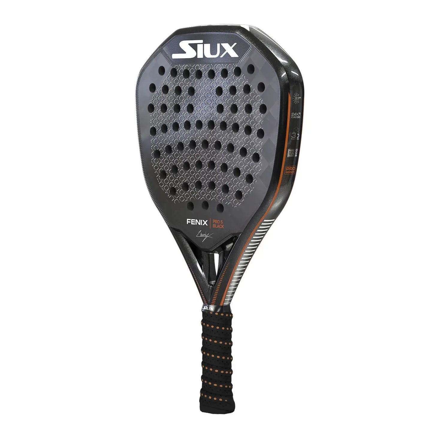 Siux Fenix Pro 5 Black 2025 Leo Augsburger - SmashItPadel.co.il