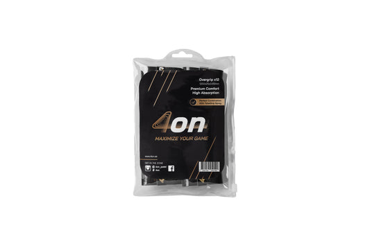 4ON Premium Comfort Overgrip, 12-Pack black