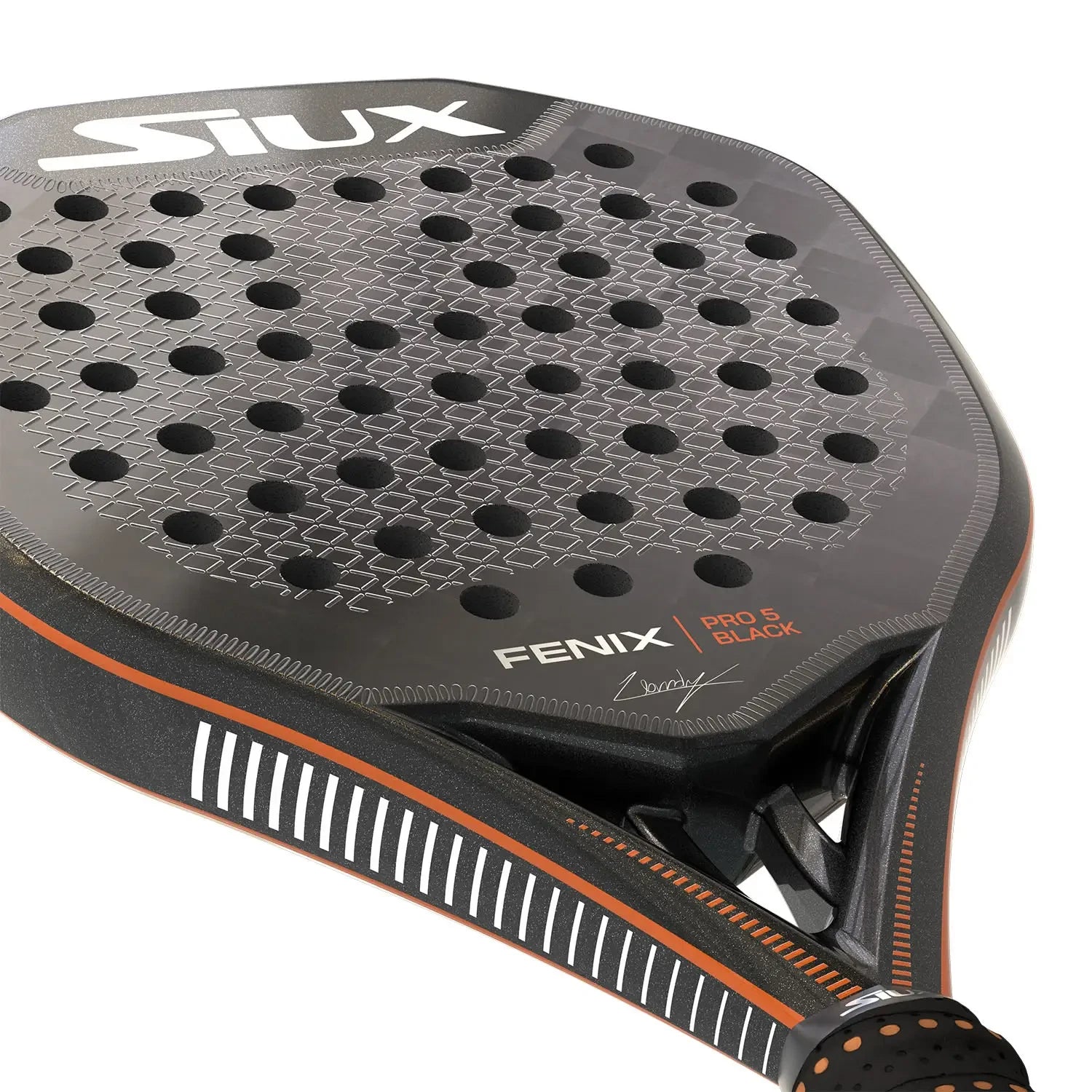 Siux Fenix Pro 5 Black 2025 Leo Augsburger - SmashItPadel.co.il