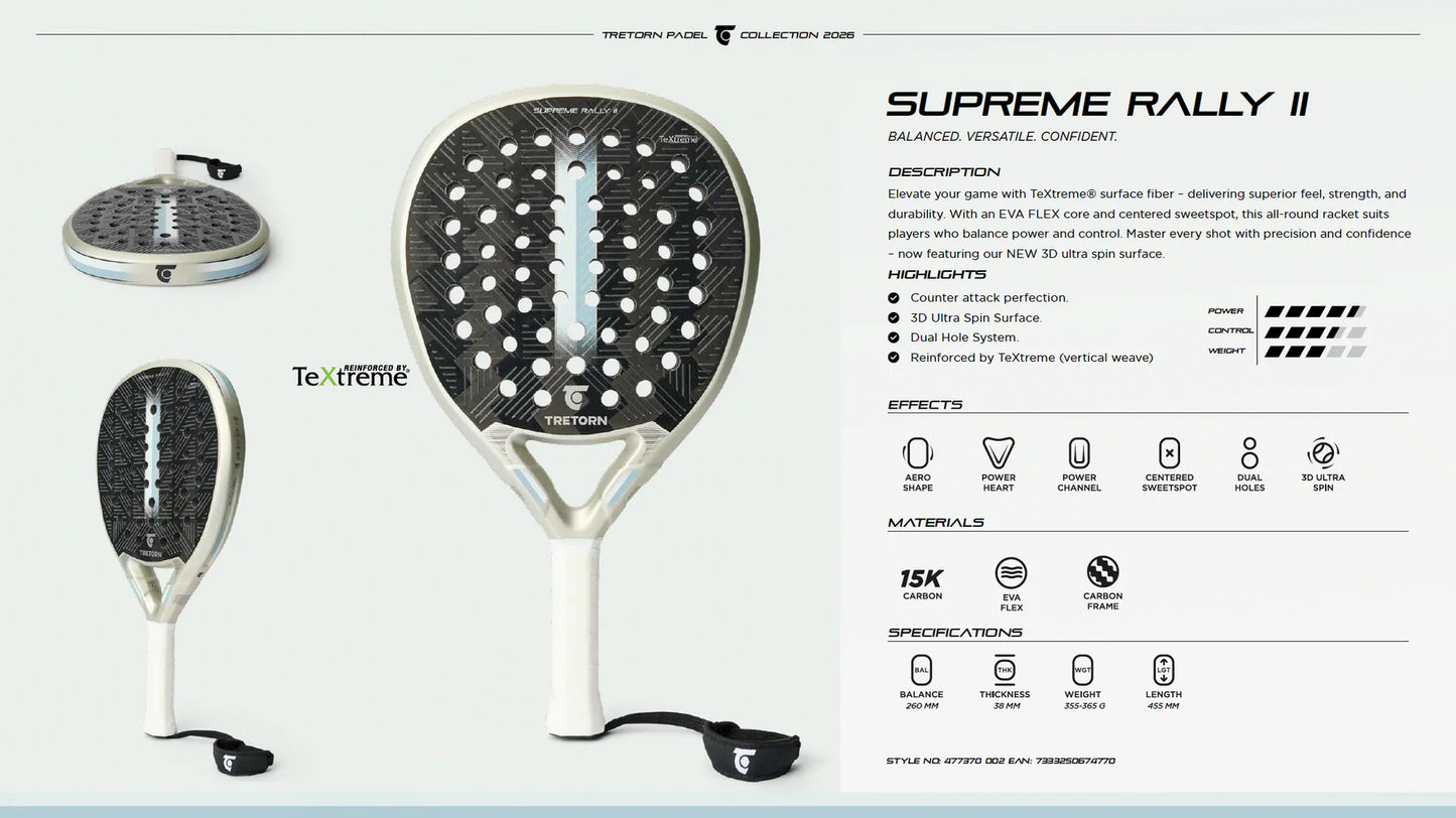 מחבט פאדל  Tretorn Supreme Rally II